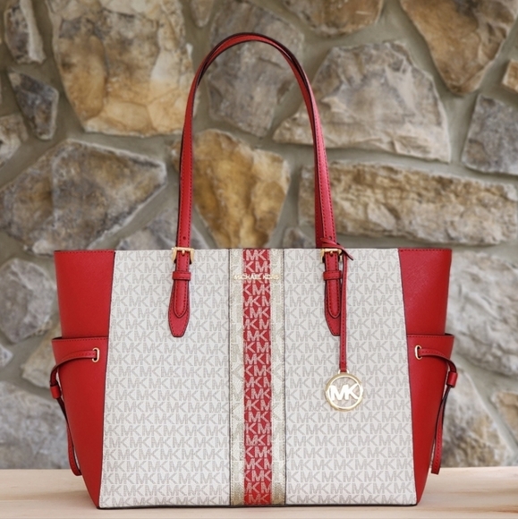 Michael Kors Handbags - ⚠️LAST 1⚠️ Michael Kors Gilly Logo Center Stripe Tote Bag